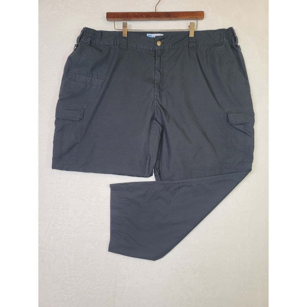 Galls Mens Tactical Cargo Pants Navy Blue Ripstop Stretch Waist Size 48x30